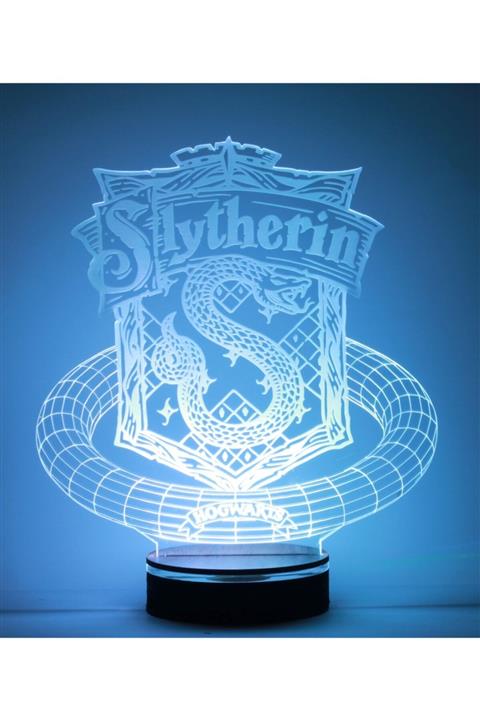 Tablo Art House Harry Potter Hogwarts Slytherin 3d 3 Boyutlu Led Lamba