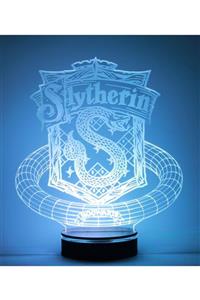 Tablo Art House Harry Potter Hogwarts Slytherin 3d 3 Boyutlu Led Lamba
