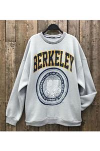 MODAGEN Kadın Berkeley Baskılı Oversize Sweatshirt