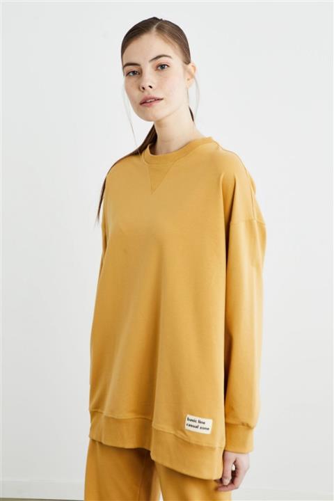 TERZİ DÜKKANI Kadın Hardal Day Sweatshırt