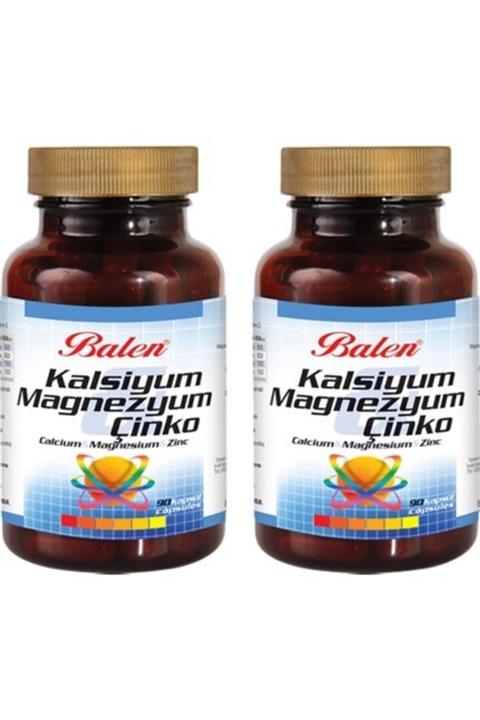 Balen 2 Kutu Kalsiyum Magnezyum Çinko Kapsül 90 x709 Mg x2