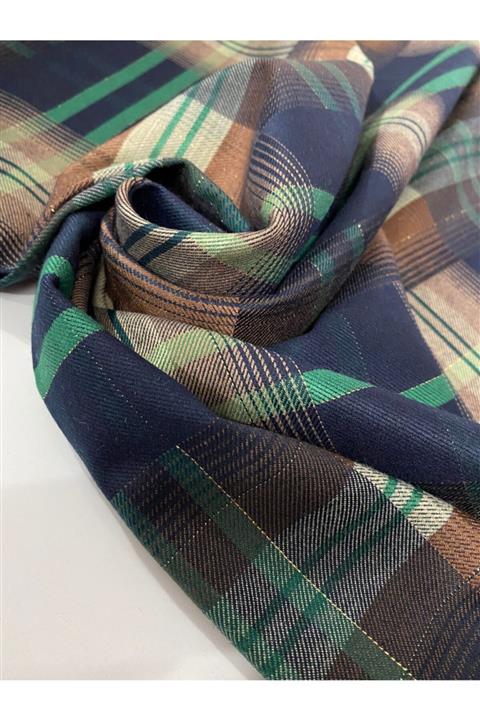 İzmitkumaş Kahverengi Eteklik Pantalonluk Ekose Kumaş (eni 1.50 )