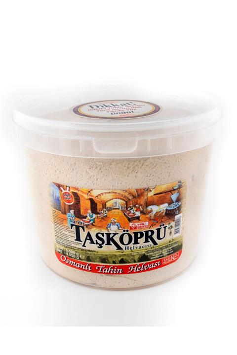 TARİHİ TAŞ KÖPRÜ HELVACISI 5000 Gr. Pet Kova Sade Helva
