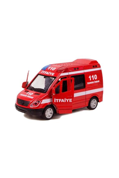 cstars Cs-13 Metal Kasa Die-cast Itfaiye Oyuncak 14 Cm Çek Bırak