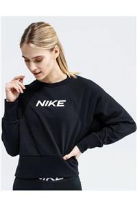 Nike Dri-fit Fleece Loose Fit Geniş Kalıp Siyah Kadın Swaetshirt