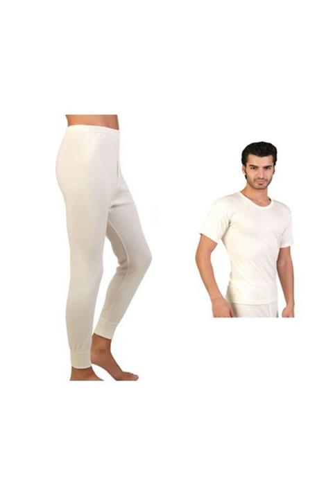 Uygur Takım Halinde Erkek Yün Alt Içlik Ve Yarım Kollu Fanila