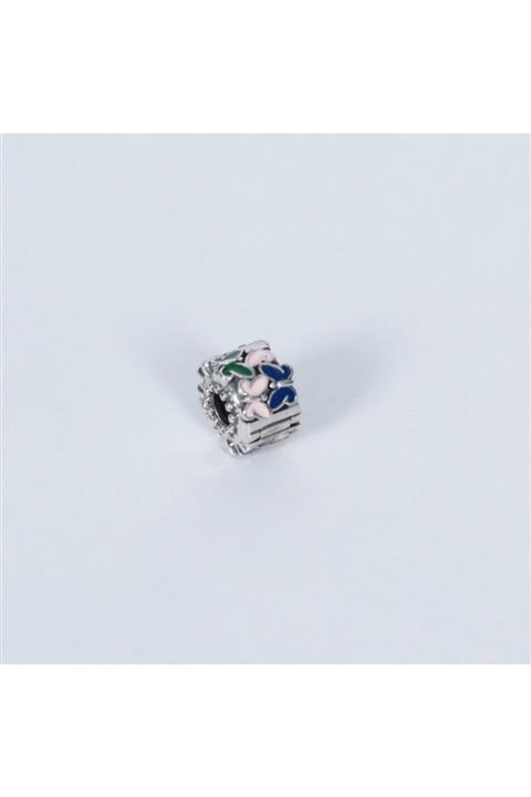 Nur Silver Çiçekli Durdurucu Charm