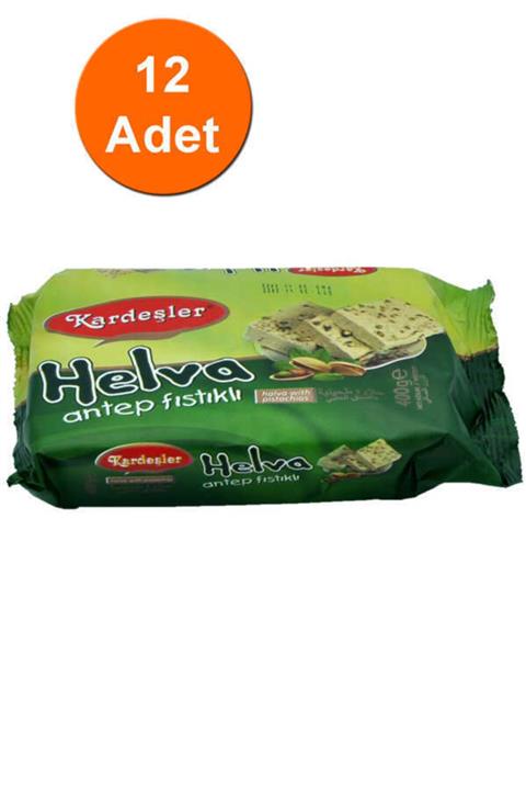 Kardeşler Şekerleme Kardeşler Antep Fıstıklı Tahin Helva 400 G X 12 Adet