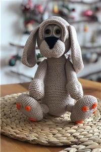 yayondi Amigurumi Gri Uzun Kulak Köpek 30cm