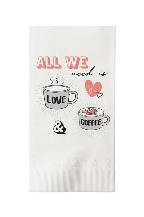 Melinda Store Baskılı Konuşan Dekor Peçete (love Coffee)