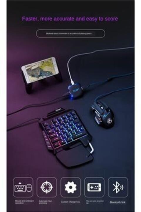 POPÜLER CEP Jchf-68 3 In 1 Klavye Mouse Bağlantılı Mobil Oyun Seti Jchf-68