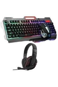 POLYGOLD Teknomarketim Rgb Oyuncu Klavyesi Ve Mouse Seti Gaming Kulaklık Kulak Üstü Pgs2000