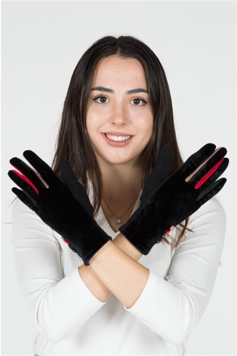 Arven Siyah Üstü Kadife Polar Dokunmatik Eldiven