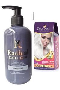 Trucare Radical Color Saç Boyası Gümüş 250 ml Ve Saç Açıcı