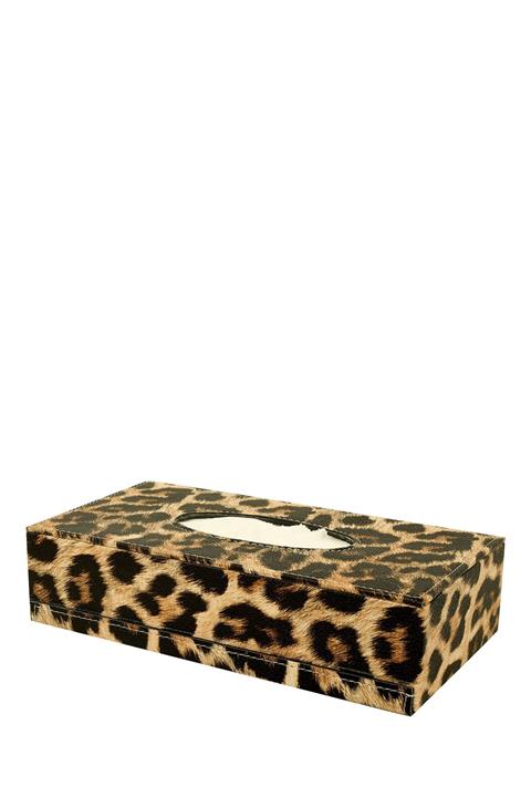 Yuvam Deri Leopar Desenli Deri Peçetelik