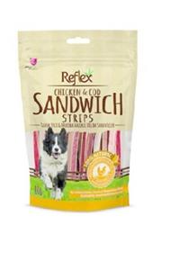 Reflex Chicken Sandwich Strips Tavuk Çubuk Doğal Köpek Ödülü 80 Gr