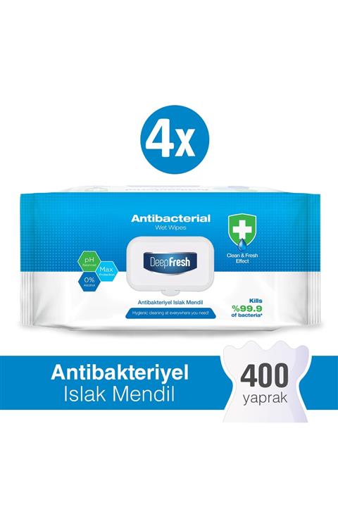 Deep Fresh Antibakteriyel Islak Mendil 4 X 100 Yaprak