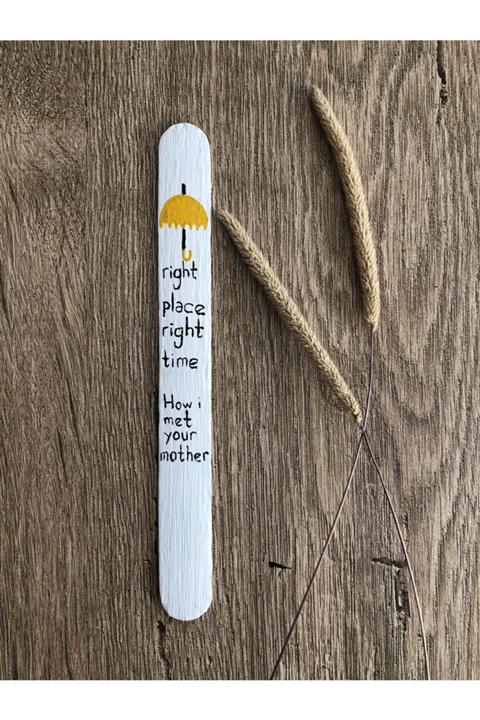 Uçan Süpürge How I Met Your Mother Desenli El Boyaması Kitap Ayracı Hımym