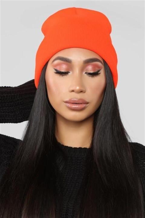 Mathilda Aksesuar Unisex Basic Bere Neon Turuncu Renk