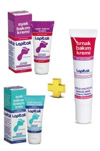 Lapitak Ayak Bakım Kremi 60 Ml + Ayak Kokusu Önleyici Krem 60 Ml + Tırnak Bakım Kremi 15 Ml