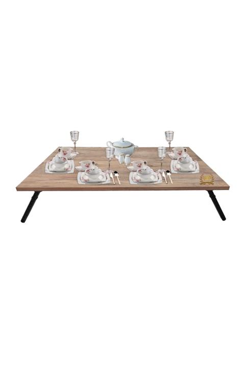 Vip Home Concept Katlanır Mutfak Masası Yer Sofrası Hamur Açma 60x90 Cm Ceviz Desen