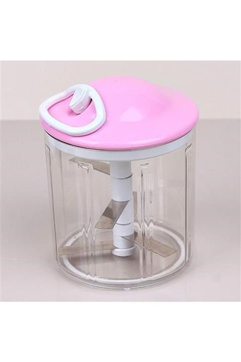 Trend Avenue Ipli Çekmeli Pratik Meyve Sebze Doğrayıcı 5 Bıçaklı El Rondosu