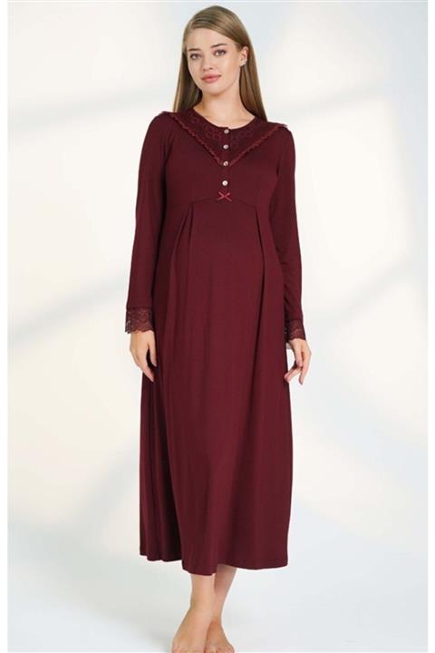 Cossy By Aqua Kadın Mürdüm Hamile Gecelik 21006