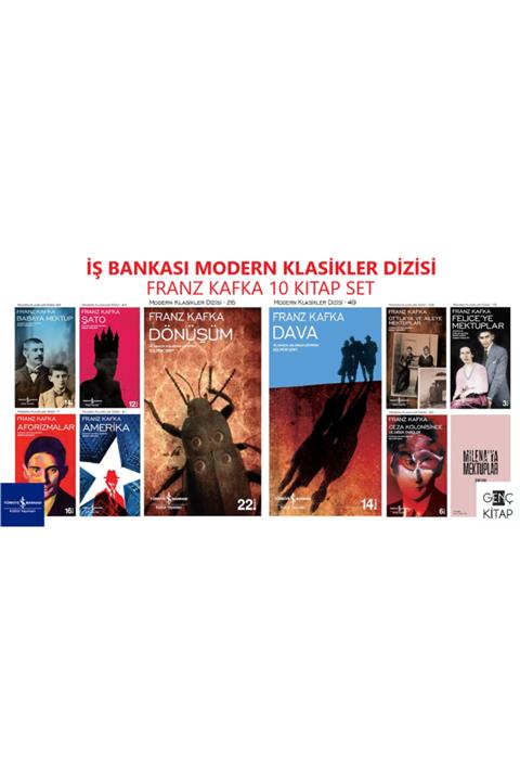 İş Bankası Kültür Yayınları Iş Bankası Franz Kafka 10 Kitap Set Modern Klasikler Dizisi Dönüşüm-şato-dava-amerika