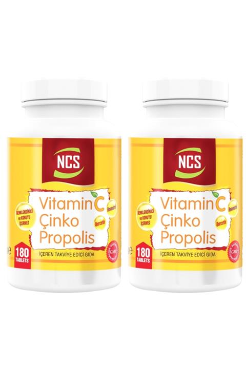 NCS Vitamin C Çinko Propolis 180 Tablet X 2 Adet Vitamin D Çinko