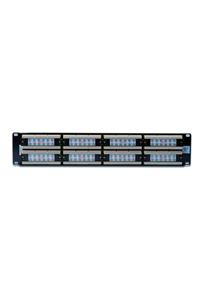 Assmann Digitus 19 Inch Cat 6 Utp Patch Panel, Zırhsız, 48 Port Rj45, 8p8c, Lsa, 2u Siyah Renk Ral 9005