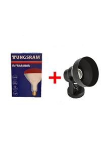 TUNGSRAM Tungsra Infrared Isıtıcı Ampul 250w+ Siyah Kasa E27 Isıtan Lamba