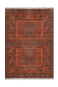 Osso Turuncu Otantik Şark Dekoratif Desenli Saçaklı Klasik Kilim Halı - 170x240 cm