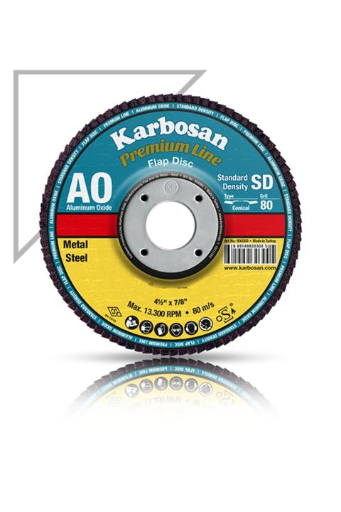 KARBOSAN Metal Zımpara Flap Disk 115 X 80 Kum