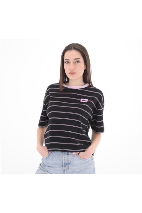 Vans 0a5arbblk1-r Razz Boxy Top Kadın T-shirt Siyah