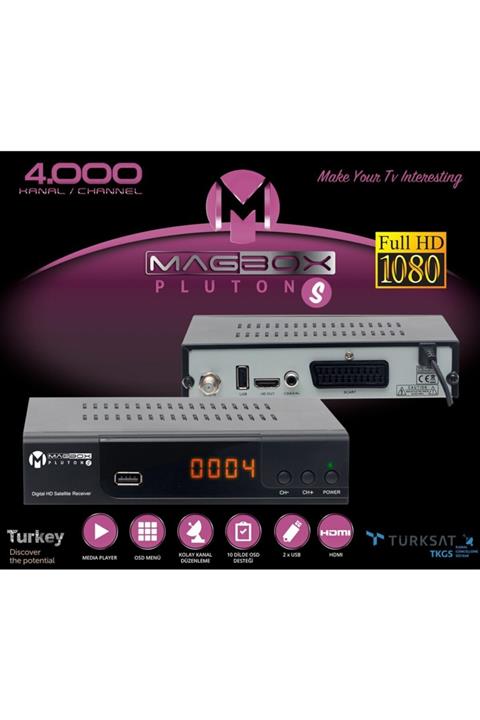 MAGBOX Pluton S Full Hd Scart Uydu Alıcısı