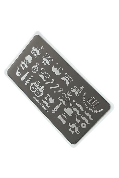 aba nails Nail Art Stamping Baskı Plakası S07