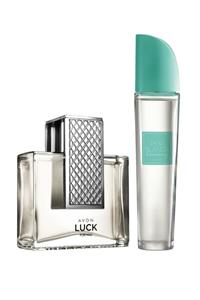 AVON Luck Erkek Parfüm Ve Pur Blanca Harmony Kadın Parfüm Paketi