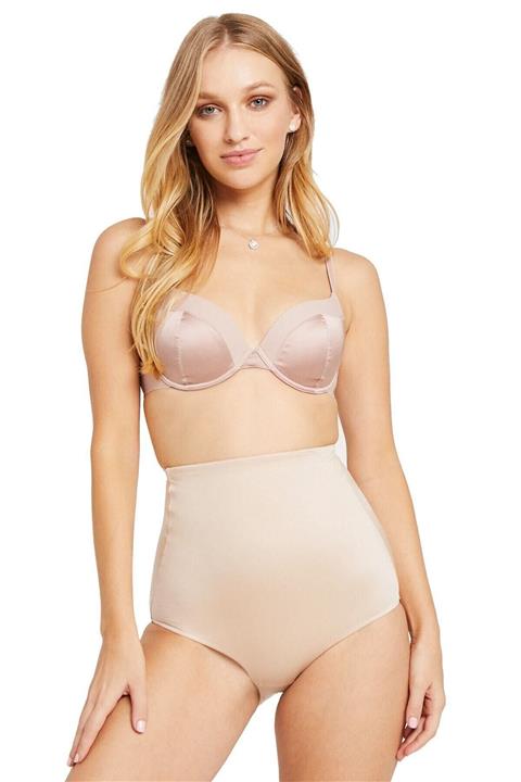 by HW Kadın Ten Rengi Yüksek Bel Dikişsiz Slip Külot Korse
