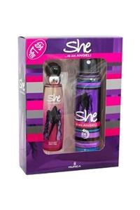 She Is An Angel Edt 50 ml Kadın Parfüm + 150 ml Deodorant Set 08690973375247