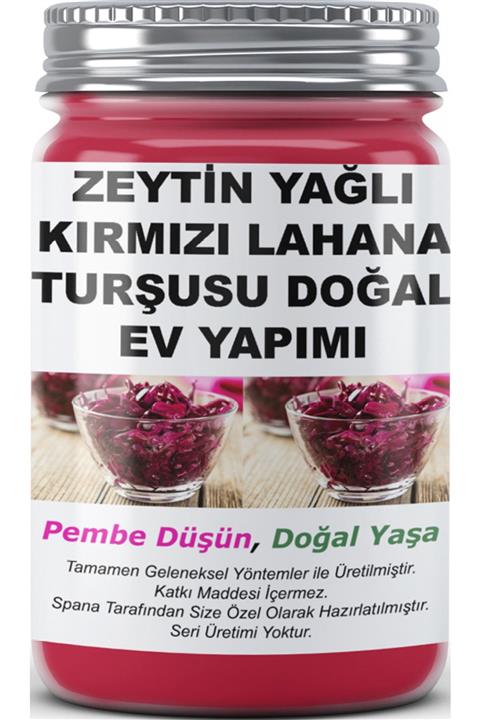 SPANA Doğal Ev Yapımı Katkısız Zeytin Yağlı Kırmızı Lahana Turşusu 330gr