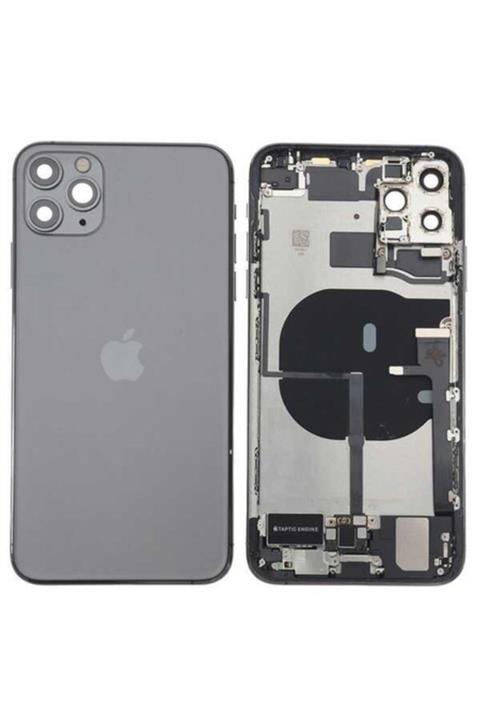 Qudex Iphone 11 Pro Max Dolu Full Kasa Arka Kapak Servis Orj Siyah