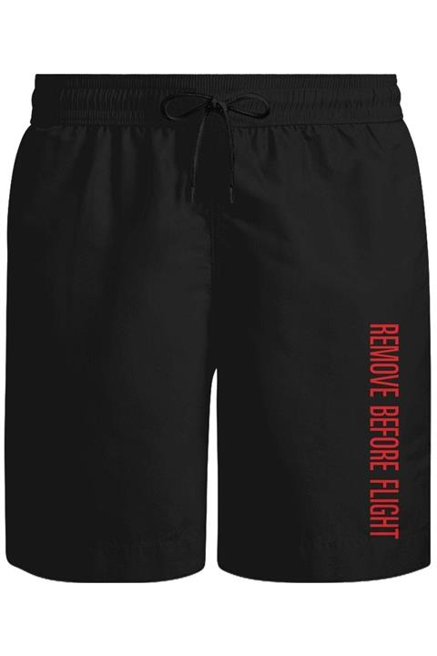 HobyUsa Siyah Remove Before Flight Şort
