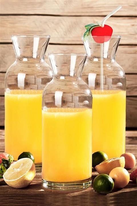 Pazarika 3'lü Sunum Karafı Limonata Bardağı