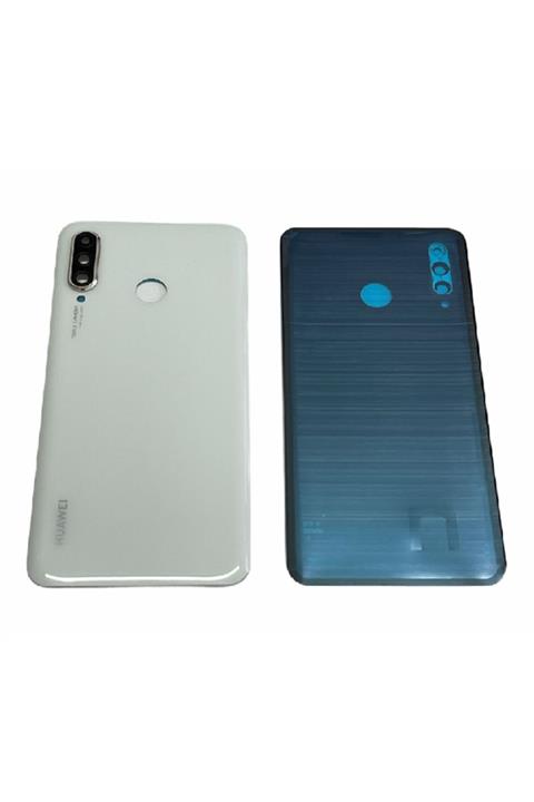 Huawei P30 Lite Nova 4e 24 Mp Arka Pil Kapağı Full Kamera Lensli Beyaz