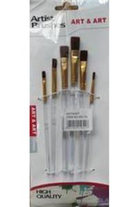 Bigpoint Art Brushes Akrilik Ve Yağlı Boya Fırçası 6'lı Set / Lüx Tasarım