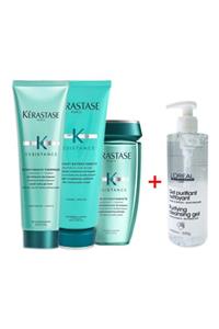 Kerastase Resistance Extentioniste Saç Uzatan Şampuan 250 Ml + Kremi 200 Ml + Jel 150 Ml + Loreal Paris