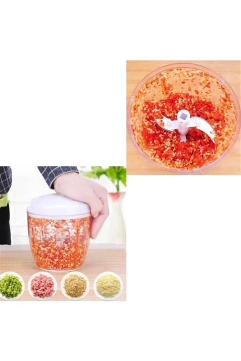 In Articulo Mortis Ipli Çekmeli Pratik Meyve Sebze Doğrayıcı 5 Bıçaklı El Rondosu