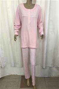 NENA COLLECTION Kadın Ultra Battal Patlı Pijama Takım-14275 Somon