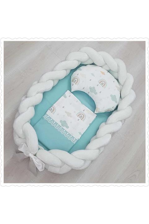 Hayalperest Örgü Babaynest Mint Yeşili Üçlü Set