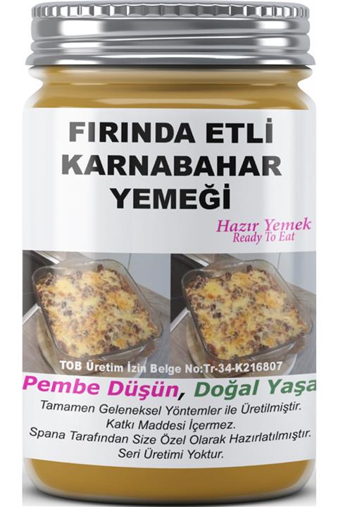 SPANA Ev Yapımı Katkısız Fırında Etli Karnabahar Yemeği 330gr